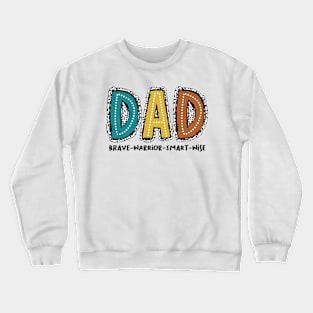 He is DAD, Dad Dalmatian Dots, Father's Day, Bible Verse, Christian Dad Crewneck Sweatshirt